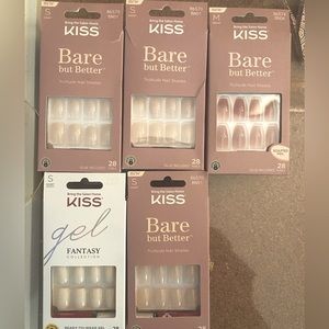 💅 5 Kiss Press-On Nails Bundle + Free Glossier Bag